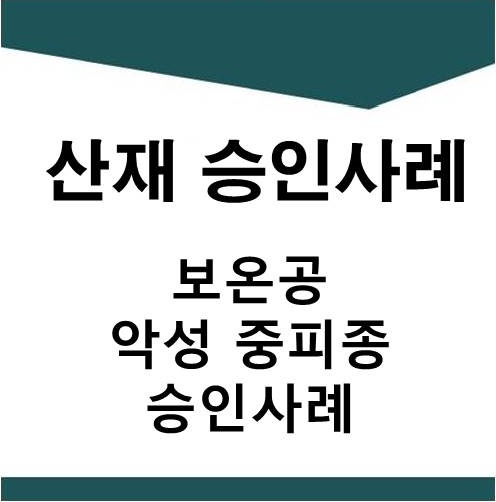  [산재] 보온공 악성 중피종 승인사례
