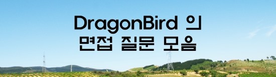DragonBird의 면접 질문 모음 - 2018년 상반기 버전