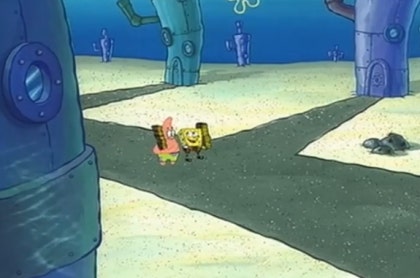 스폰지밥 초콜릿 노부인 장면