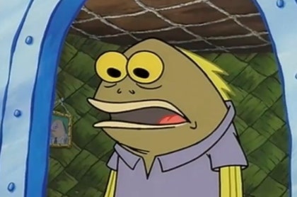 스폰지밥 초콜릿 노부인 장면