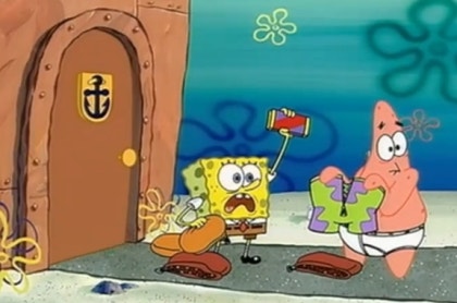 스폰지밥 초콜릿 노부인 장면