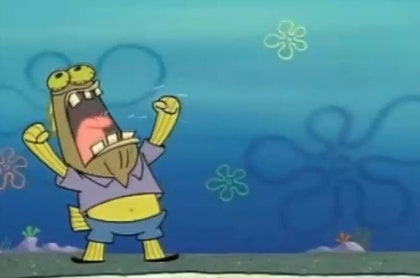 스폰지밥 초콜릿 노부인 장면