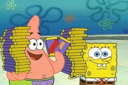 스폰지밥 초콜릿 노부인 장면