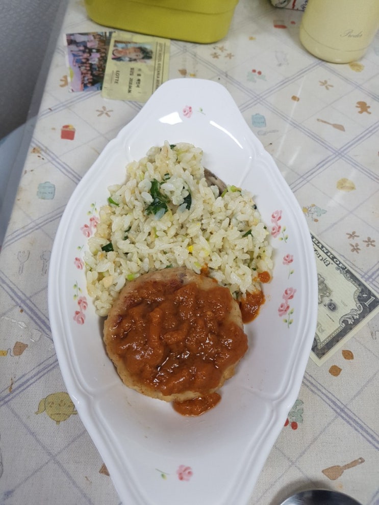  풀무원 그릴함박&철판볶음밥 애들 아침으로 뚝딱~바쁘다 바빠ㅜㅜ