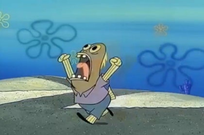 스폰지밥 초콜릿 노부인 장면