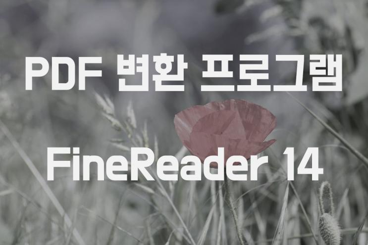  [레티아] OCR 프로그램 ABBYY FineReader 14 PDF 변환