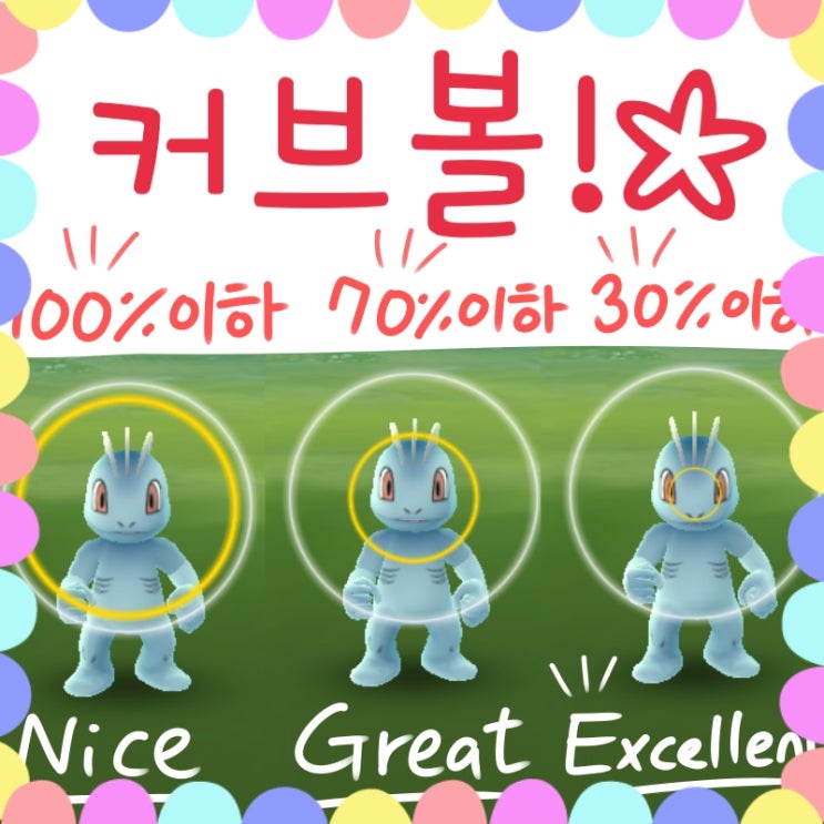  포켓몬고 커브볼 엑설런트 그레이트 나이스 공략