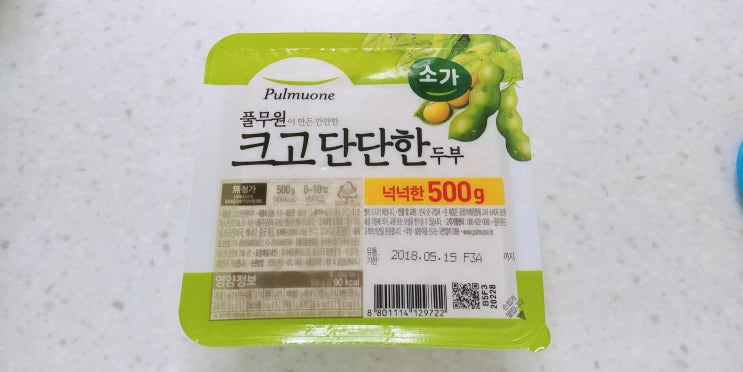  풀무원 소가 크고 단단한 두부 넉넉한 500g 제품 : 칼로리와 영양성분표