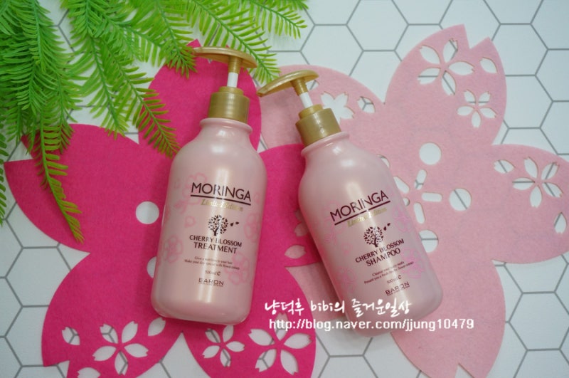 [약산성 퍼퓸샴푸] 바론 모링가 체리블라썸 :: 벚꽃향기나는 저자극 샴푸로 홈케어하기