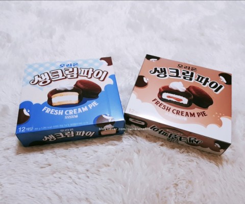 맛이 궁금하죠?/오리온 생크림파이 오리지널과 쇼콜라&카라멜 2가지