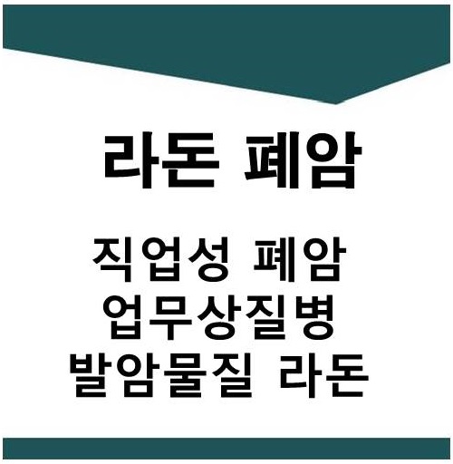  라돈 대진침대 발암물질 ? 산재(라돈 발암물질 폐암 유발 산재 직업성암)