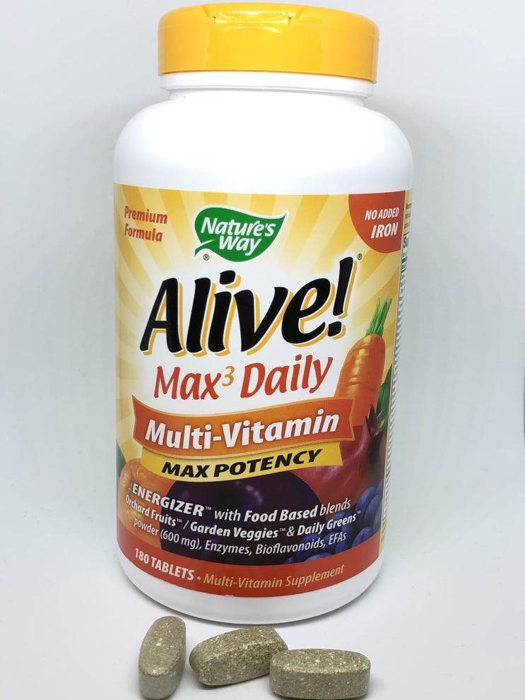 얼라이브 비타민[리뷰 / 후기] Nature's Way Alive Max Daily Multi Vitamin - iHerb