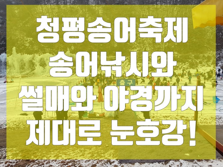  청평 송어축제 썰매 빙어 야경까지 제대로 눈 호강!