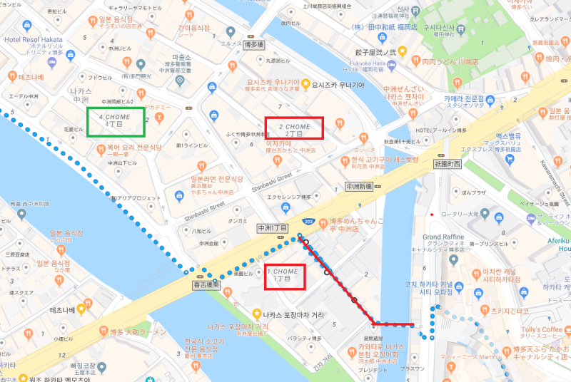 후쿠오카 여행 : 나카스 유흥거리, 환락가 조심하세요. 아이와 함께 여행 할 때 이 거리 부근의 호텔 예약은 주의하세요. : 네이버  블로그