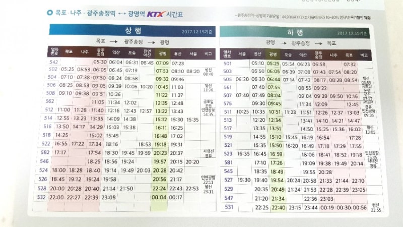 목포/나주/광주송정역 광명역KTX 열차시간표:: 인천공항가기 : 네이버 블로그 목포/나주/광주송정역 광명역Ktx 열차시간표:: 인천공항가기 : 네이버 블로그