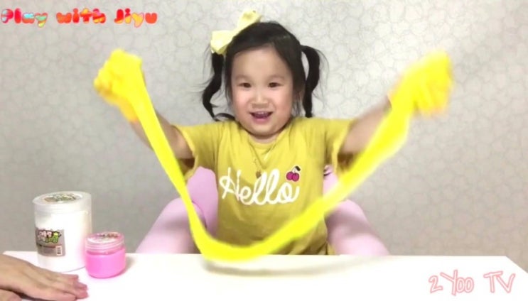  슬라임 만들기 놀이 - 액체괴물 장난감 후기
