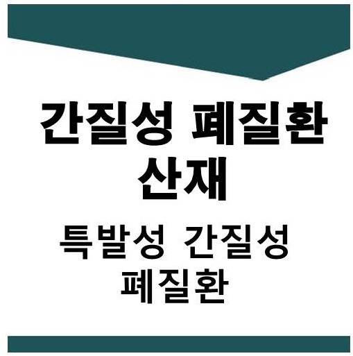  간질성폐질환 산재(특발성 간질성 폐질환,특발성 폐섬유증 산재 등)