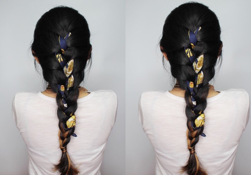 스카프를 활용한 예쁘게 머리 땋는 방법 디스코머리땋기 : 네이버 블로그