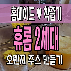 [홈메이드♥]휴롬2세대 착즙기, 건강한 오렌지주스 만들기