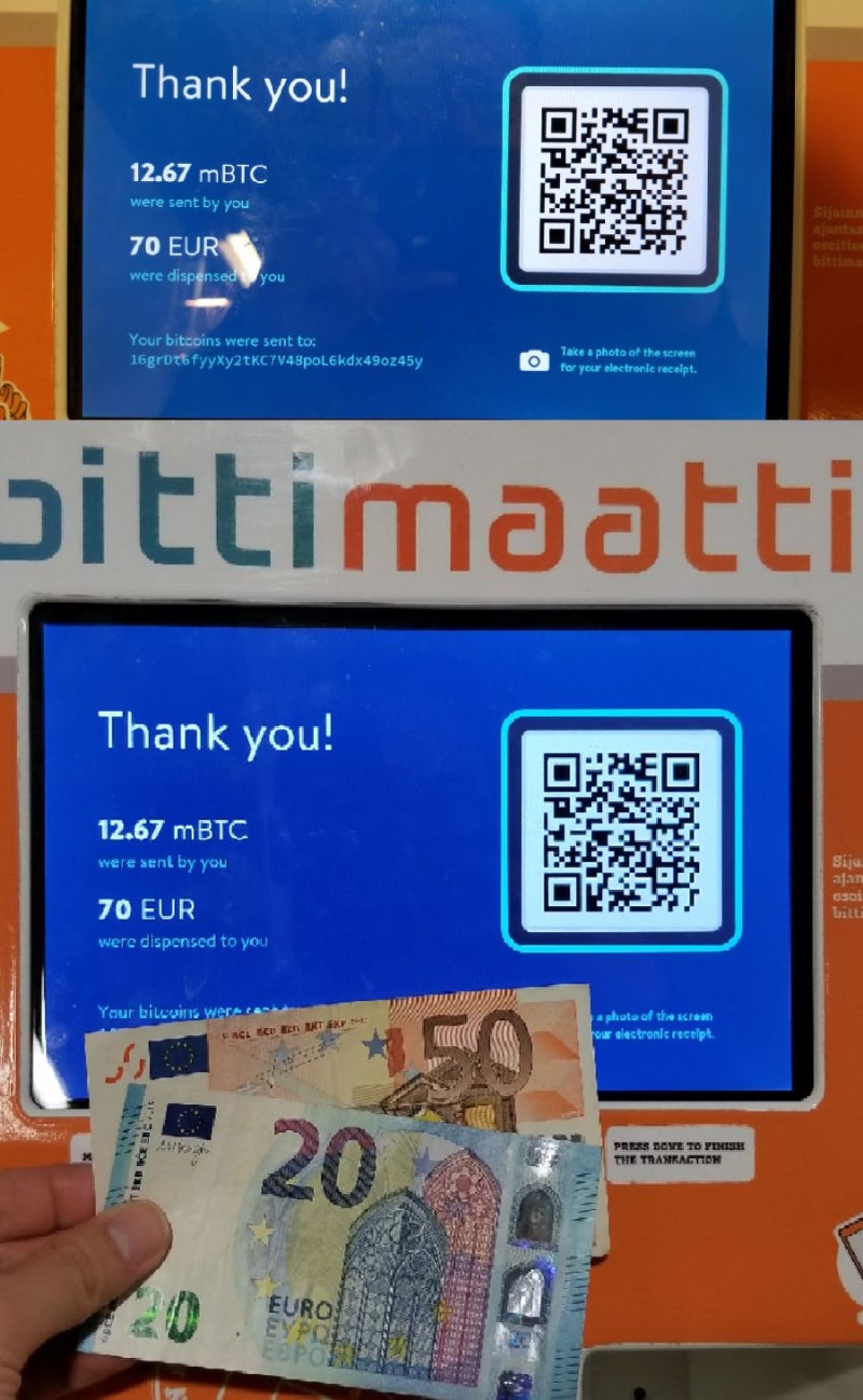 비트코인을 핀란드 티쿠릴라(TIKKURILA) 기차역에서 유로로 환전하는 방법 : 네이버 블로그