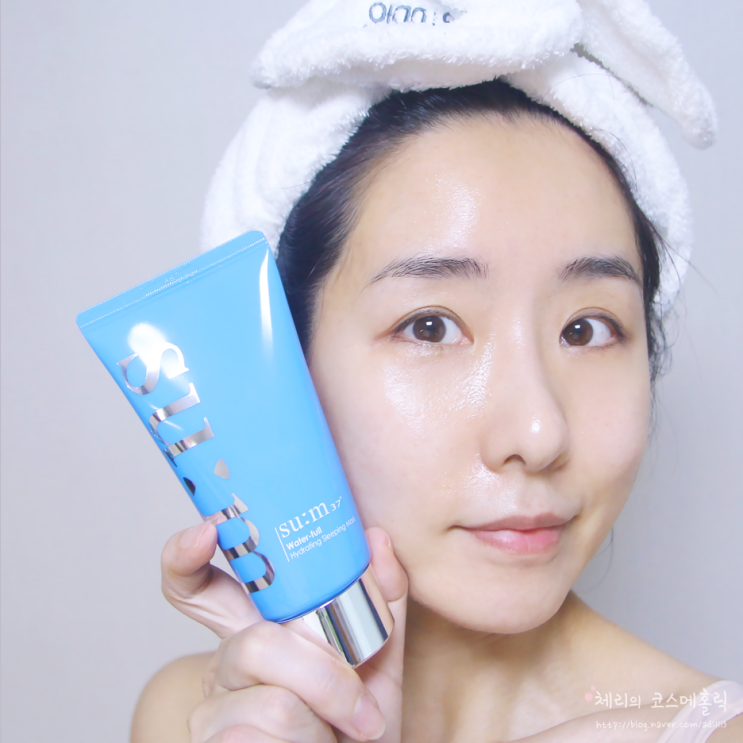  슬리핑팩 추천! 숨37 워터-풀 하이드레이팅 슬리핑 마스크로 수분집중관리하기