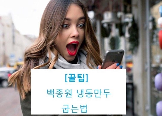  백종원식 냉동만두 맛있게먹는방법