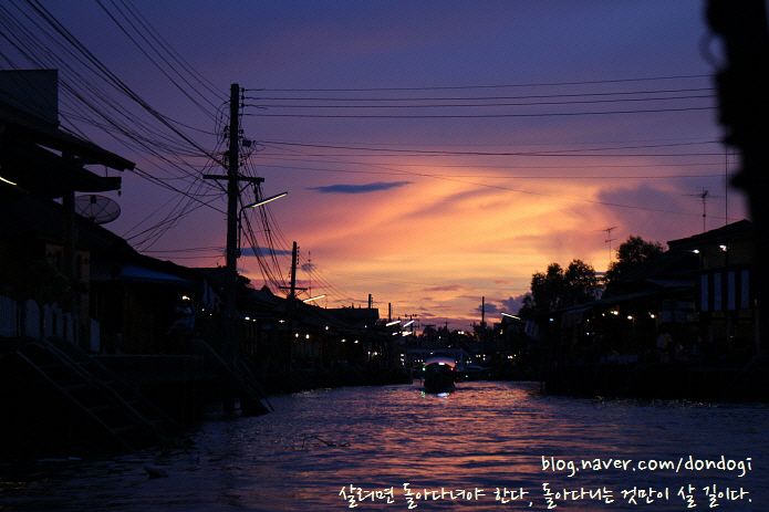  [사뭇송크람] 암파와 수상시장(Amphawa Floating Market) 2/2 - 반딧불이와 노을