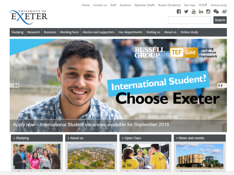 [영국 대학] 엑서터 대학교,University of EXETER [회계학,경영학,경제학]-영국 10위- 경성대 부경대 유학원 ...