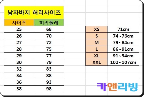 남자 허리 사이즈 쉽게 보는 법 네이버 블로그