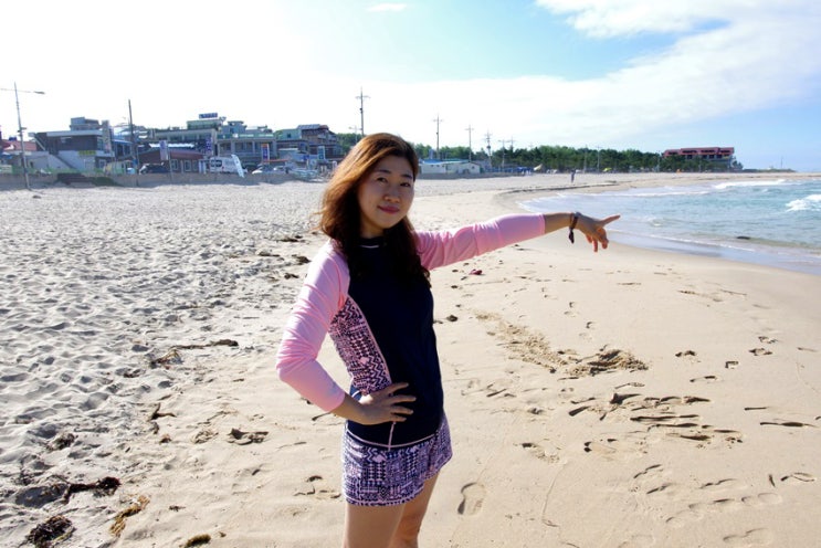  이하늬 래쉬가드 레노마 수영복은 처음인데 맘에 쏙~