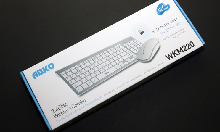  부드러운 곡선과 소프트한 ABKO BRAIN WKM220 무선콤보