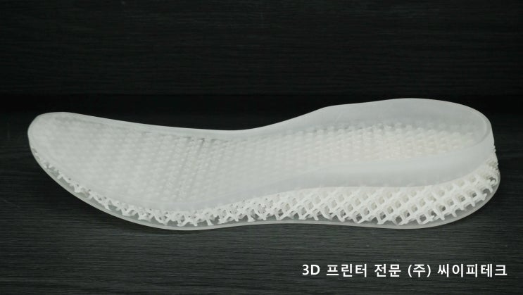 [3D프린터전문 (주) 씨이피테크] VisiJet ProFlex : 폴리프로필렌 유사재료를 활용한 신발 아웃솔 제작