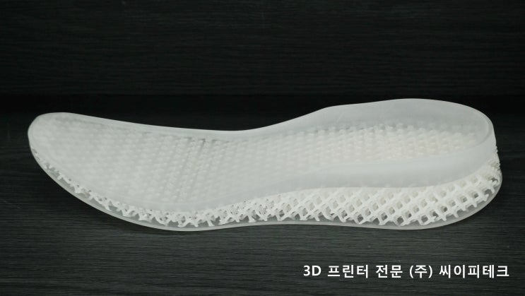  [3D프린터전문 (주) 씨이피테크] VisiJet ProFlex : 폴리프로필렌 유사재료를 활용한 신발 아웃솔 제작