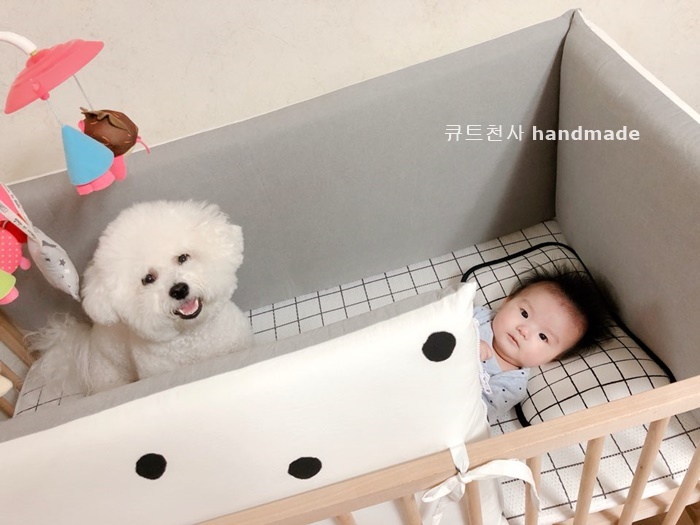  아기침대범퍼가드 아기침대범퍼쿠션 후기사진