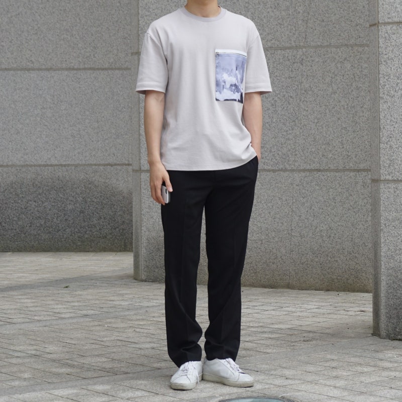 남자 와이드슬랙스 코디 넉넉한 핏이 좋네요 네이버 블로그