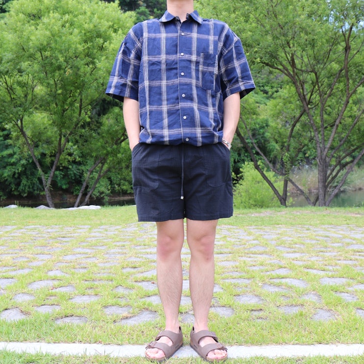  남자 반팔셔츠 코디 파르티멘토 셔츠 반바지 시원하게