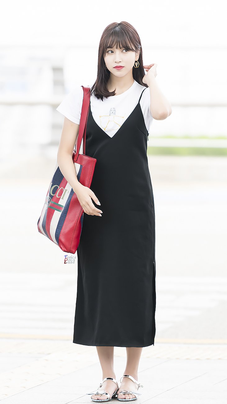 트와이스 미나 Jillstuart 캐미솔 원피스 Agnes B T Shirt 네이버 블로그