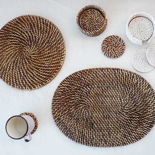 [여름핫템] 한땀한땀, 수공예로 만든 라탄(Rattan) 시리즈, 라탄매트&코스터!