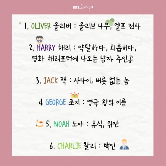 이쁜영어이름 남자영어이름 2018년 기준 이쁜 남자 영어 이름 추천 Best 1 30위 네이버 블로그