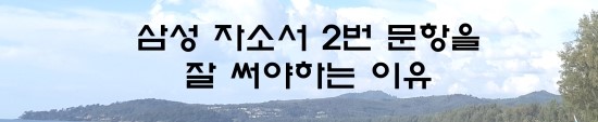  [2018 여름 04] 삼성 자소서 2번 문항을 잘 써야하는 이유