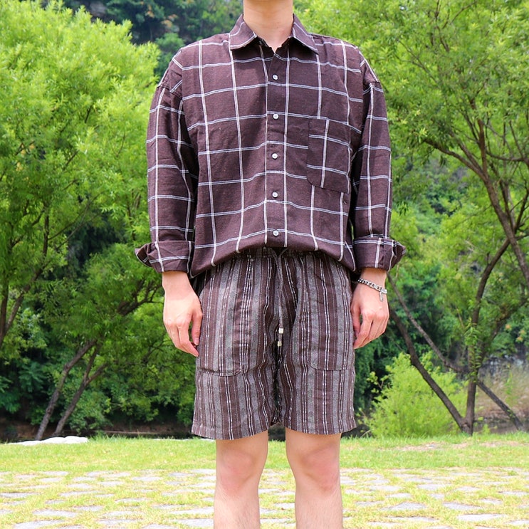  남자 브라운 셔츠 파르티멘토 진한 갈색컬러가 굿