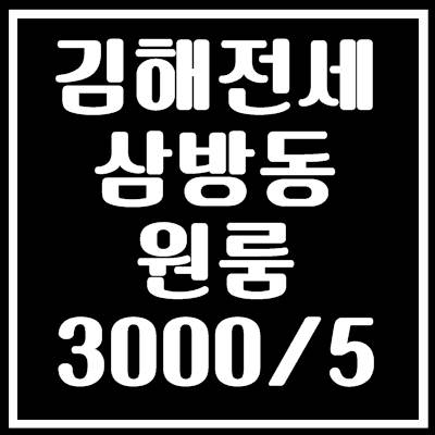  김해전세 삼방동 원룸 인제대학교 인근에 위치 구경왔어요.