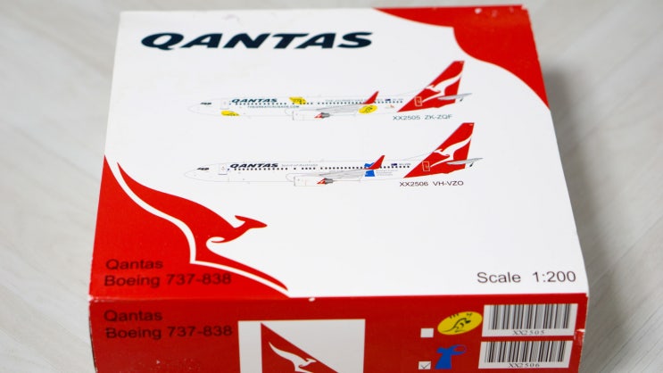 1:200 JC wings Qantas 콴타스 항공 Boeing B737-838wl Prostate Cancer XX2506 다이캐스트 모형