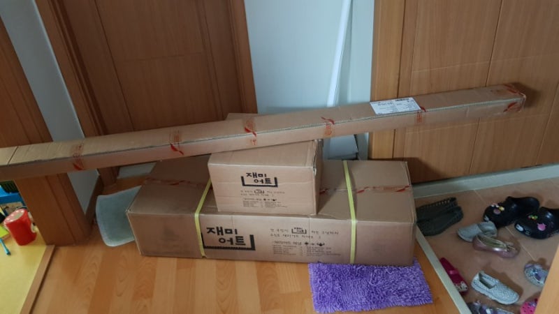 재미어트 힘콩철봉 개봉 조립기 혼자서 조립하기 /재미어트힘콩철봉/힘콩철봉/미니랙