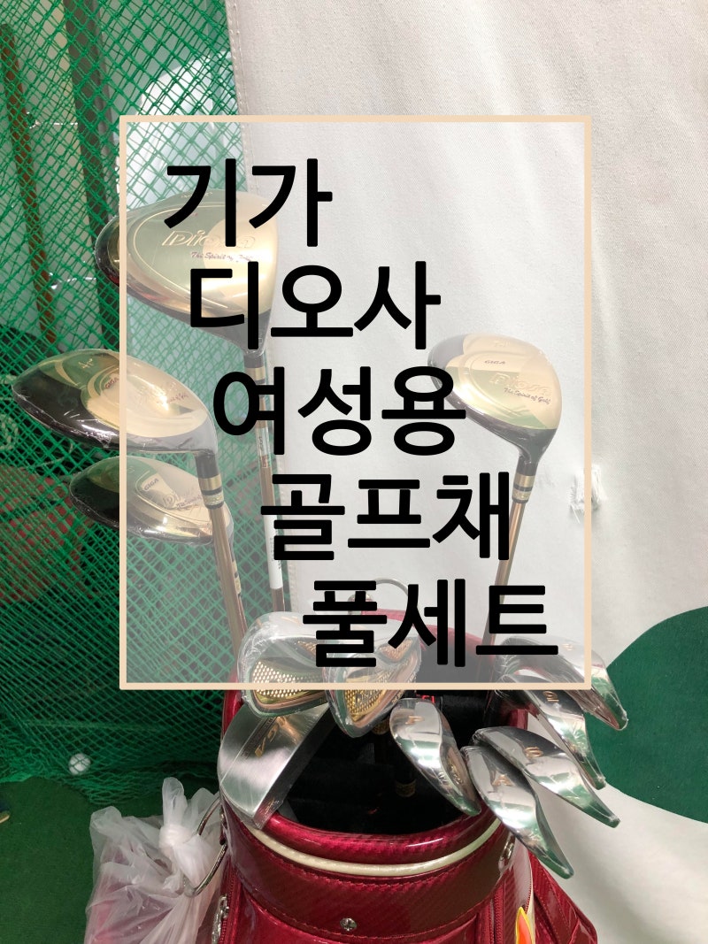 비거리 고민은 기가 디오사 여성용 골프채 풀세트 골드 프리미엄으로 해결!