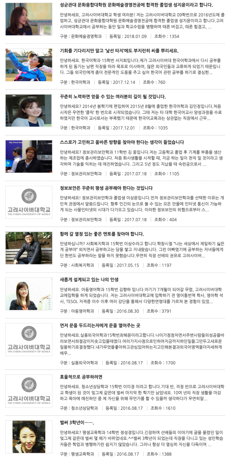 고려사이버대학교, 순수 배움을 위한 대학편입의 방편으로 어떨까? : 네이버 블로그