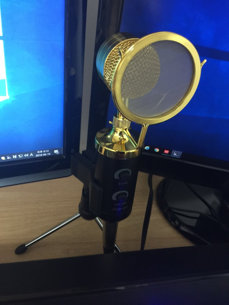 상품후기] 목이아파서 구매했다. 방송용 콘덴서 마이크 USB 마이크 조이트론 JTUM400 멋쟁이는 금색! : 네이버 블로그