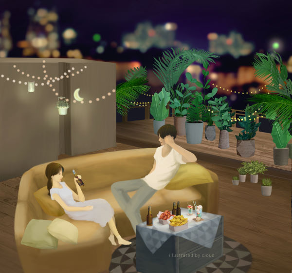  포토샵으로 작업한 감성그림