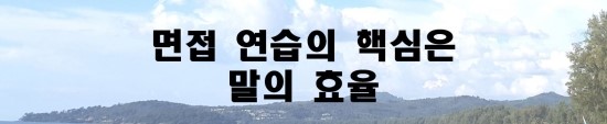  [2018 여름 07] 면접 - 면접 연습의 핵심은 말의 효율