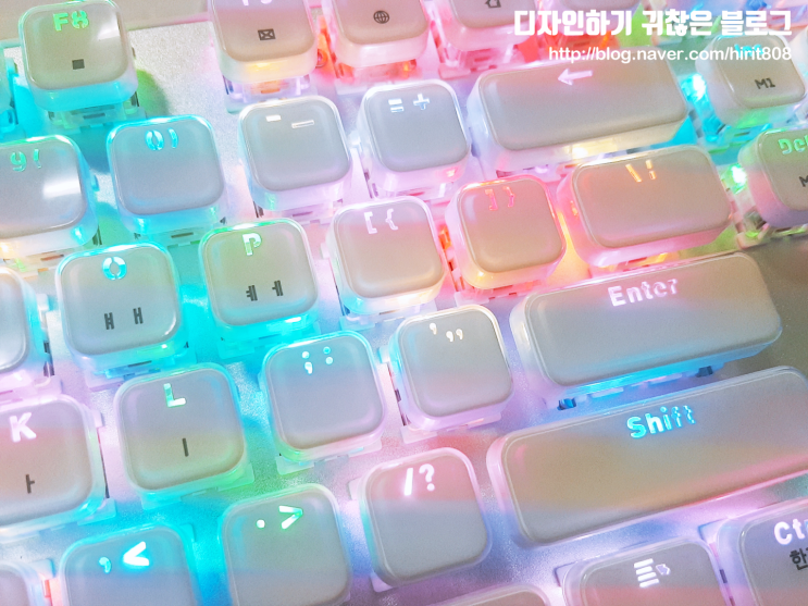 한성 GTune GK500 XRGB 청축 기계식키보드 후기 (+스테빌라이저 유격 고침)